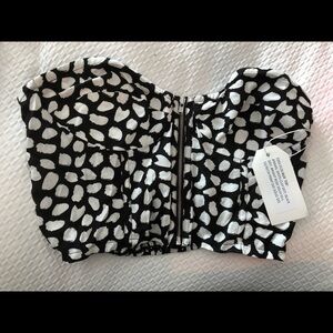 Blue Life Alix Corset Animal Spots Crop Top